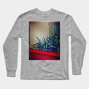 Abstract Glitch Palms ††† Nihilist Aesthetic Design Long Sleeve T-Shirt